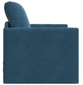 Sofa bed niebieski 74 x 77 x 81 cm aksamit