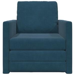 Sofa bed niebieski 74 x 77 x 81 cm aksamit