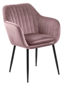 Różowy tapicerowany fotel Actona Emilia