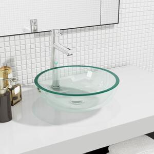 Umywalka z bezbarwnego, hartowanego szkła, 35x12 cm