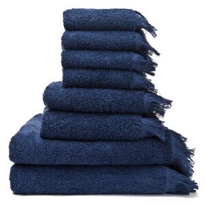 Zestaw 8 granatowych ręczników ze 100% bawełny Bonami Selection