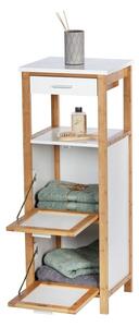 Bambusowa szafka łazienkowa z 2 półkami i schowkiem Wenko Finja