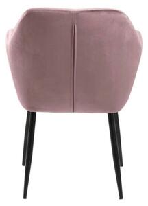 Różowy tapicerowany fotel Actona Emilia