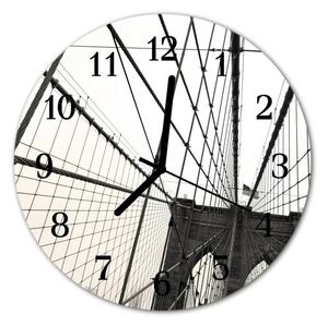 Zegar szklany okrągły Most Brookliński