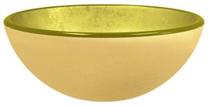 Umywalka ze szkła hartowanego, 30x12 cm, złota