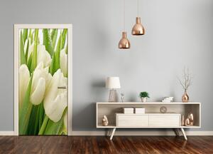 Naklejka samoprzylepna okleina Białe tulipany