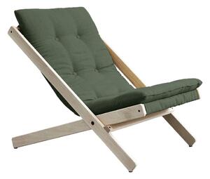 Fotel rozkładany Karup Design Boogie Raw/Olive Green