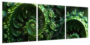 Obraz - Spirale (z zegarem) (90x30 cm)