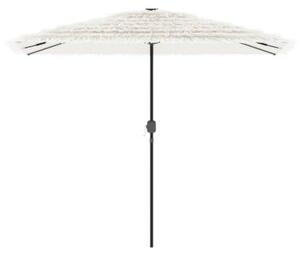 Parasol ogrodowy na stalowym słupku, biały, 300x200x250 cm