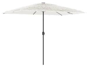 Parasol ogrodowy na stalowym słupku, biały, 300x200x250 cm