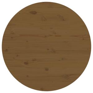 Blat stołu, brązowy, Ø90x2,5 cm, lite drewno sosnowe