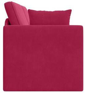 Sofa podÅogowa z funkcjÄ spania czerwone wino 213 x 76 x 77 cm