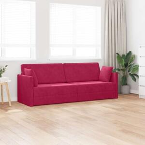 Sofa podÅogowa z funkcjÄ spania czerwone wino 213 x 76 x 77 cm
