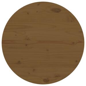 Blat stołu, brązowy, Ø60x2,5 cm, lite drewno sosnowe
