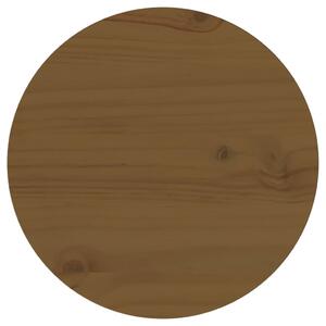 Blat stołu, brązowy, Ø30x2,5 cm, lite drewno sosnowe