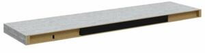 Półki ścienne, 2 szt., szarość betonu, 90x23,5x3,8 cm, mdf
