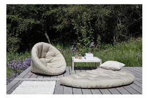 Ciemnoszary fotel rozkładany odpowiedni na zewnątrz Karup Design OUT™ Nido Dark Grey