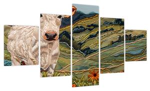 Obraz - Imitacja dzianego motywu (125x70 cm)