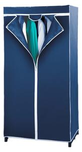 Niebieska szafa tekstylna Wenko, 160x50x75 cm