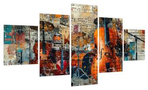 Obraz - Instrumenty muzyczne (125x70 cm)