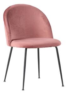 Zestaw 2 różowych aksamitnych krzeseł do jadalni House Nordic Geneve