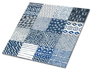 Mozaika niebieskich motywów Samoprzylepne kafelki PCV Mozaika niebieskich motywów