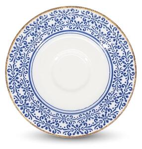 Biały/niebieski porcelanowy spodek ø 14 cm Azul – BonBistro
