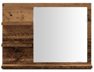 Szafka łazienkowa z lustrem, stare drewno, 60x10,5x45 cm