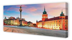 Obraz na płótnie Warszawa Wschód słońca stare miasto
