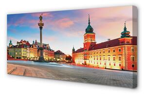Obraz na płótnie Warszawa Wschód słońca stare miasto