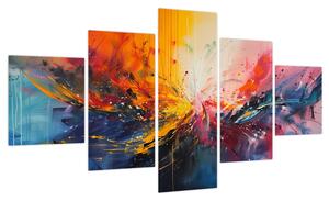 Obraz - Abstrakcja kolorów (125x70 cm)