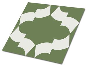 Egzotyczny wzór zielone tło Samoprzylepne kafelki pcv Egzotyczny wzór zielone tło
