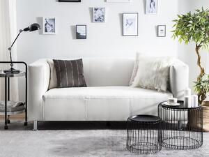 Nowoczesna minimalistyczna 3-osobowa biała sofa ekoskóra Floro Beliani