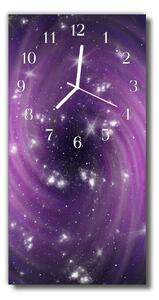 Zegar Szklany Pionowy Wszechświat Galaktyka purpurowy