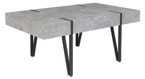 Industrialny stolik kawowy ława 100 x 60 cm metalowy efekt betonu szary Adena Beliani
