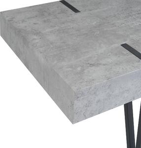 Industrialny stolik kawowy ława 100 x 60 cm metalowy efekt betonu szary Adena Beliani