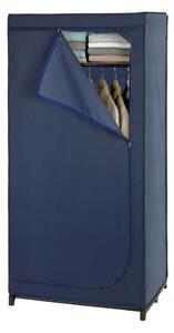 Niebieska materiałowa szafa Wenko Business, wys. 160 cm