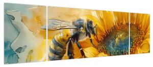 Obraz - Pszczoła, akwarela (170x50 cm)