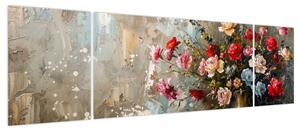 Obraz - Wazon z kwiatami (170x50 cm)