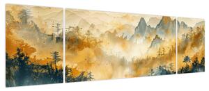 Obraz - Góry, akwarela (170x50 cm)