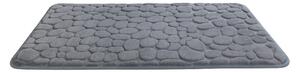 Szary dywanik łazienkowy z pianką z pamięcią kształtu Wenko Grey, 80x50 cm