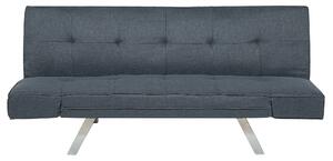 Sofa rozkładana niebiesko-szara tapicerowana składane podłokietniki funkcja spania Bristol Beliani