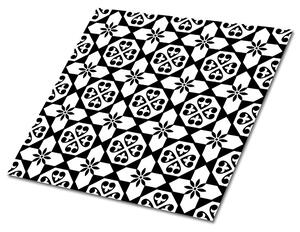 Czarno-biała mozaika Samoprzylepne płytki na podłogę Czarno-biała mozaika