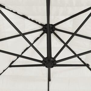 Parasol ogrodowy na stalowym słupku, biały, 268x268x226 cm
