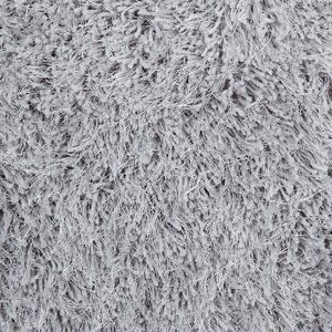 Puszysty dywan 140 x 200 cm jasnoszary poliestrowy chodnik shaggy Cide Beliani