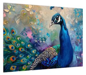 Obraz - Malowanie pawia (70x50 cm)