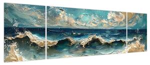Obraz - Malowanie morza (170x50 cm)