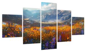 Obraz - Malowany górski krajobraz II. (125x70 cm)
