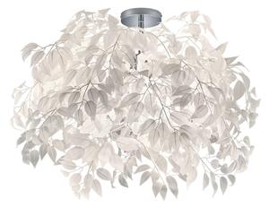Biała lampa wisząca Trio Pendant Leavy, wys. 73 cm