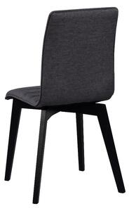 Ciemnoszare krzesło do jadalni z czarnymi nogami Rowico Grace